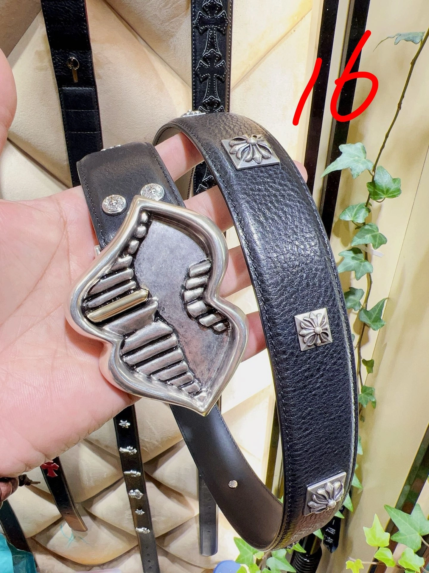Barbara-- 3hro75 cowhide 925 silver 3.8cm 16Colour item:E-S333L0411-16